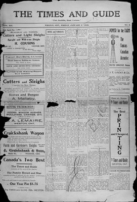 Times & Guide (Weston, Ontario), 8 Jan 1909