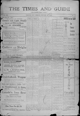 Times & Guide (Weston, Ontario), 22 Jan 1909