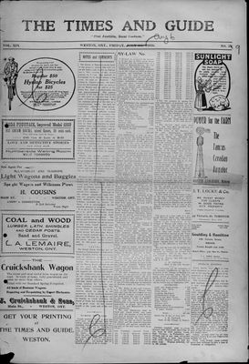 Times & Guide (Weston, Ontario), 30 Jul 1909