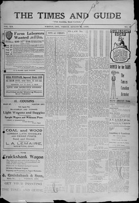 Times & Guide (Weston, Ontario), 13 Aug 1909