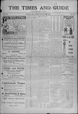 Times & Guide (Weston, Ontario), 20 Aug 1909