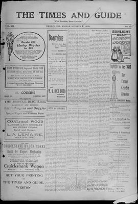 Times & Guide (Weston, Ontario), 1 Oct 1909