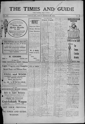 Times & Guide (Weston, Ontario), 15 Oct 1909