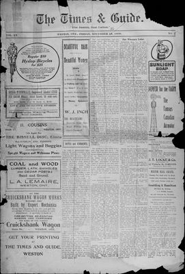 Times & Guide (Weston, Ontario), 19 Nov 1909