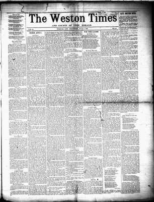 Weston Times (1966), 7 Jul 1892