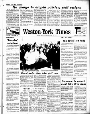 Weston-York Times (1971), 20 May 1971