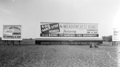 Meadowcrest Subdivision Advertising, 1954