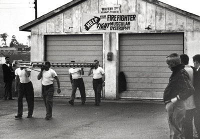 Garrard Road Fire Department Ladder Drill, 1959