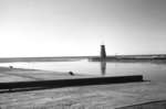 Whitby Harbour and Lighthouse, 1956
