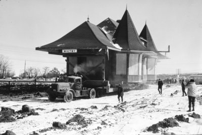 Moving Whitby Junction Station, 1970