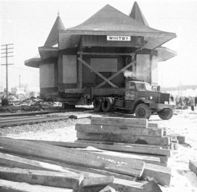 Moving Whitby Junction Station, 1970