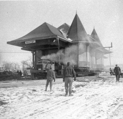 Moving Whitby Junction Station, 1970