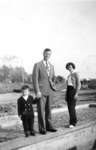 Tutt Family at Whitby District High School Construction Site, 1953
