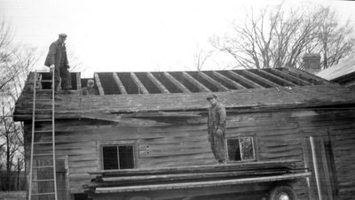 Demolition of the residence of John Stirtevant Smith, Lot 23, Concession 1 January, 1960.