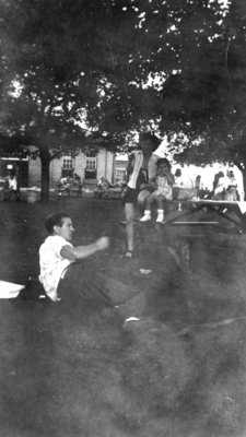 Picnic in Front of Water Pump House, C. 1950.