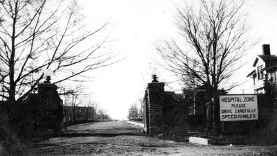 Entrance to Staff Cottages at the Ontario Hospital, April 1930.