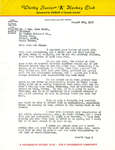 Letter from Wren Blair to Mr. & Mrs. Norm Mould, 1957