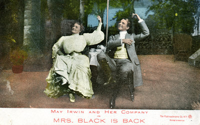 May Irwin 'Mrs Black is Back' Postcard