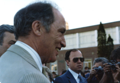 Pierre Trudeau at Henry Street High School, 1979