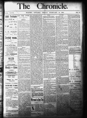 Whitby Chronicle, 28 Feb 1896