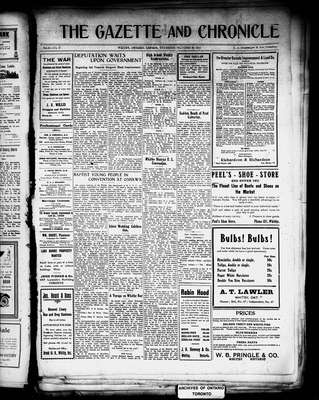 Whitby Gazette and Chronicle (1912), 29 Oct 1914