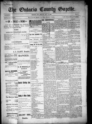 Ontario County Gazette, 10 Nov 1899