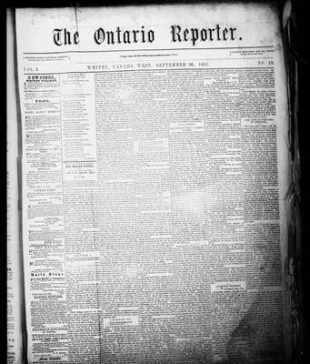 Ontario Reporter, 20 Sep 1851