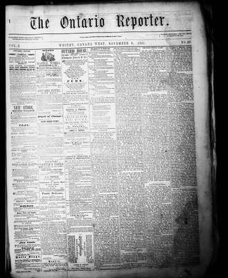 Ontario Reporter, 8 Nov 1851