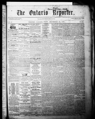 Ontario Reporter, 13 Dec 1851