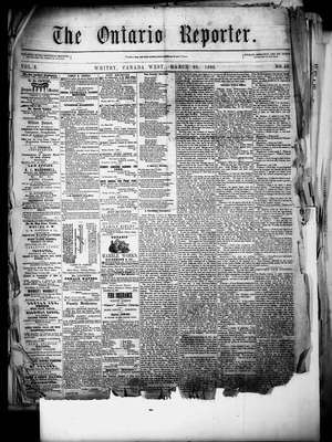 Ontario Reporter, 20 Mar 1852