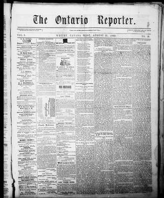 Ontario Reporter, 21 Aug 1852