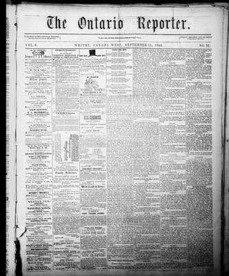 Ontario Reporter, 11 Sep 1852