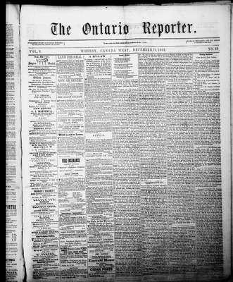 Ontario Reporter, 11 Dec 1852