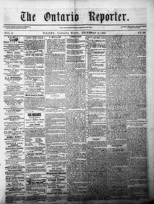 Ontario Reporter, 18 Dec 1852