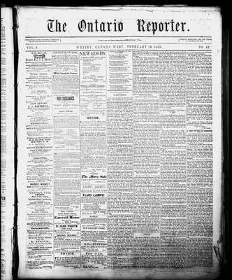 Ontario Reporter, 12 Feb 1853