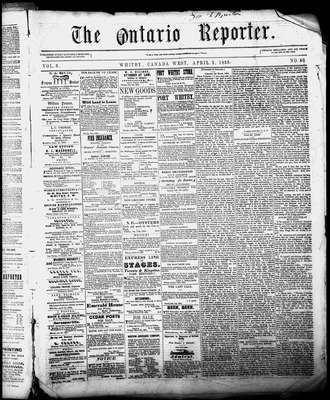 Ontario Reporter, 2 Apr 1853