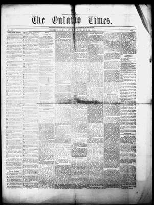 Ontario Times, 13 Mar 1858