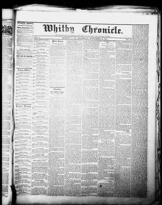 Whitby Chronicle, 19 Nov 1857