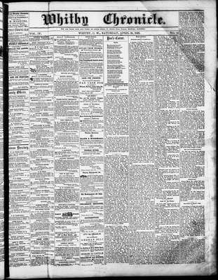 Whitby Chronicle, 21 Apr 1860