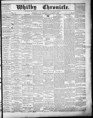 Whitby Chronicle, 4 Aug 1860