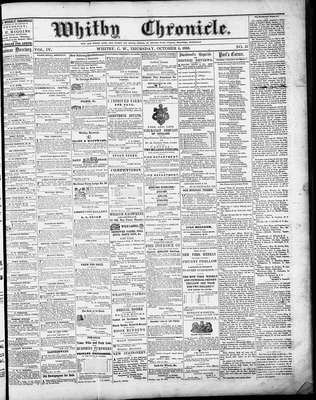 Whitby Chronicle, 4 Oct 1860