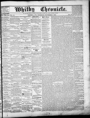 Whitby Chronicle, 8 Nov 1860