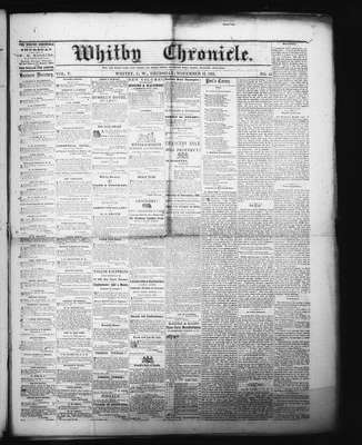 Whitby Chronicle, 14 Nov 1861