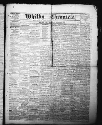 Whitby Chronicle, 13 Aug 1863