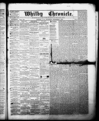 Whitby Chronicle, 3 Dec 1863