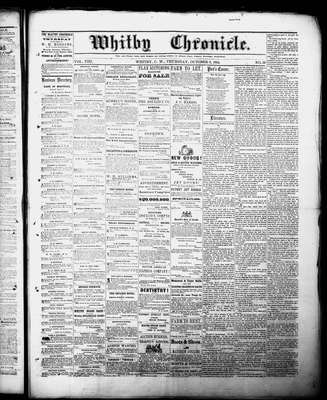 Whitby Chronicle, 6 Oct 1864