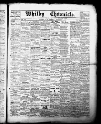 Whitby Chronicle, 8 Dec 1864