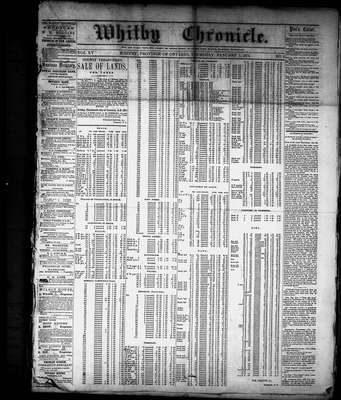 Whitby Chronicle, 5 Jan 1871