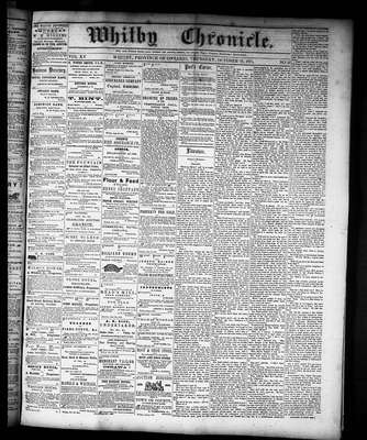 Whitby Chronicle, 12 Oct 1871