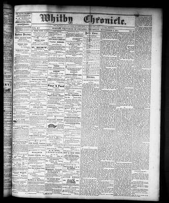 Whitby Chronicle, 9 Nov 1871